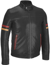 Classyak Men's Real Leather Motorcycle Jacket